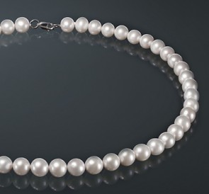 Ожерелье из жемчуга б950хд40с: белый пресноводный жемчуг, серебро 925°
