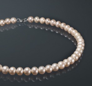 Ожерелье из розового жемчуга р1053хс40з: розовый пресноводный жемчуг, золото 585°
