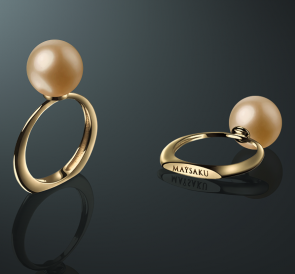 Золотое кольцо с жемчугом к-140652жз: золотистый морской жемчуг, золото 585°